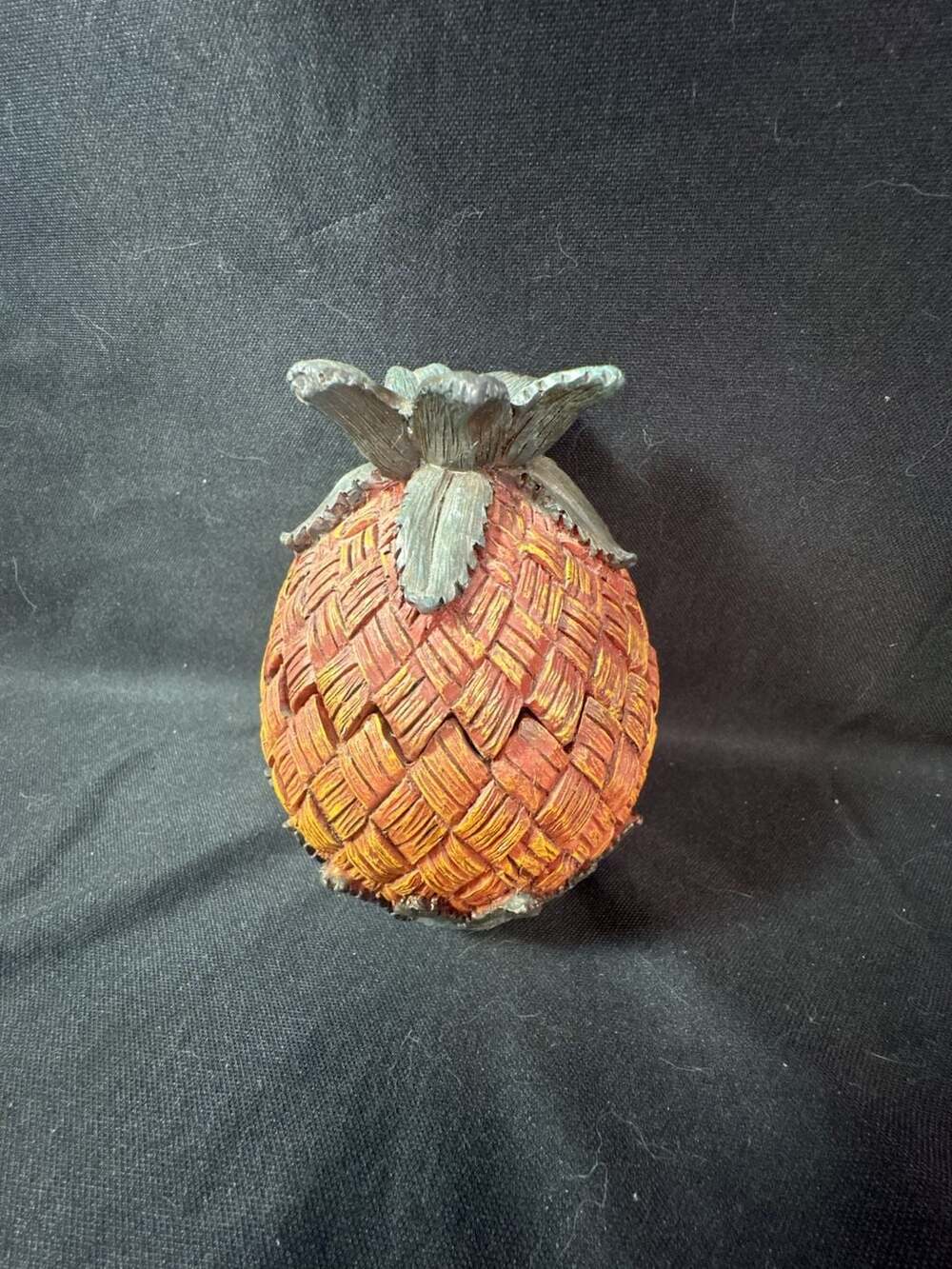 Resin Pineapple Decorative Storage Trinket Box with Lid